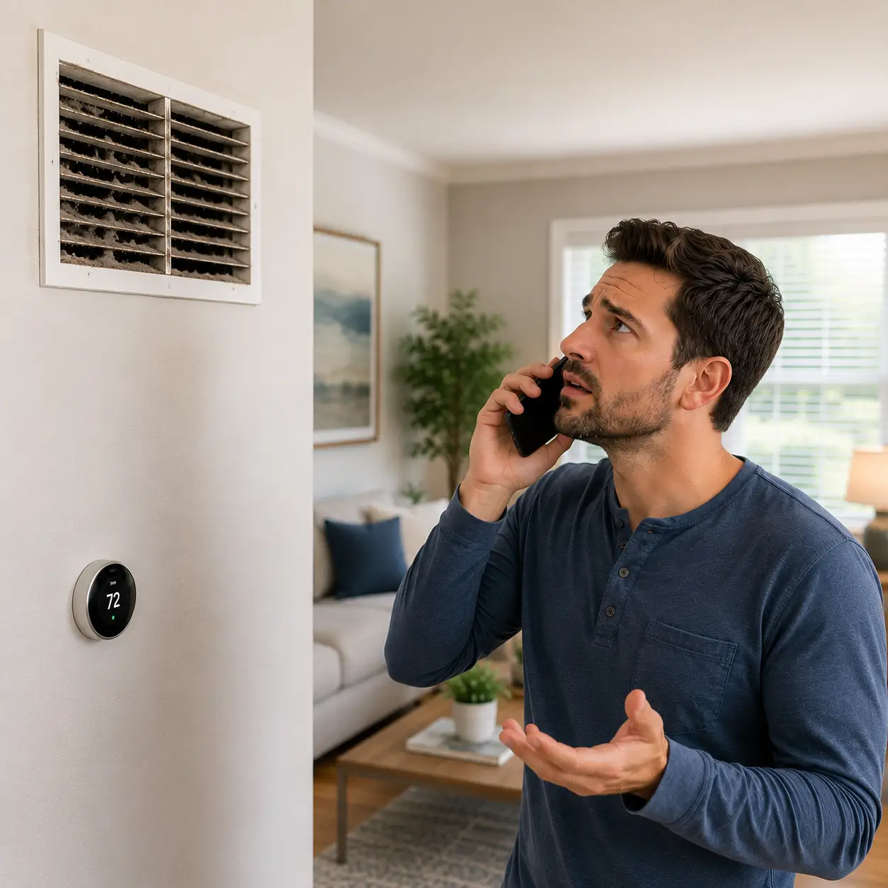 Friendly air duct cleaning technician ready to assist customers in Desoto TX