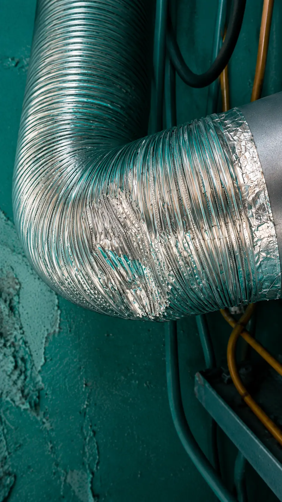 Technician repairing damaged ductwork in Desoto TX