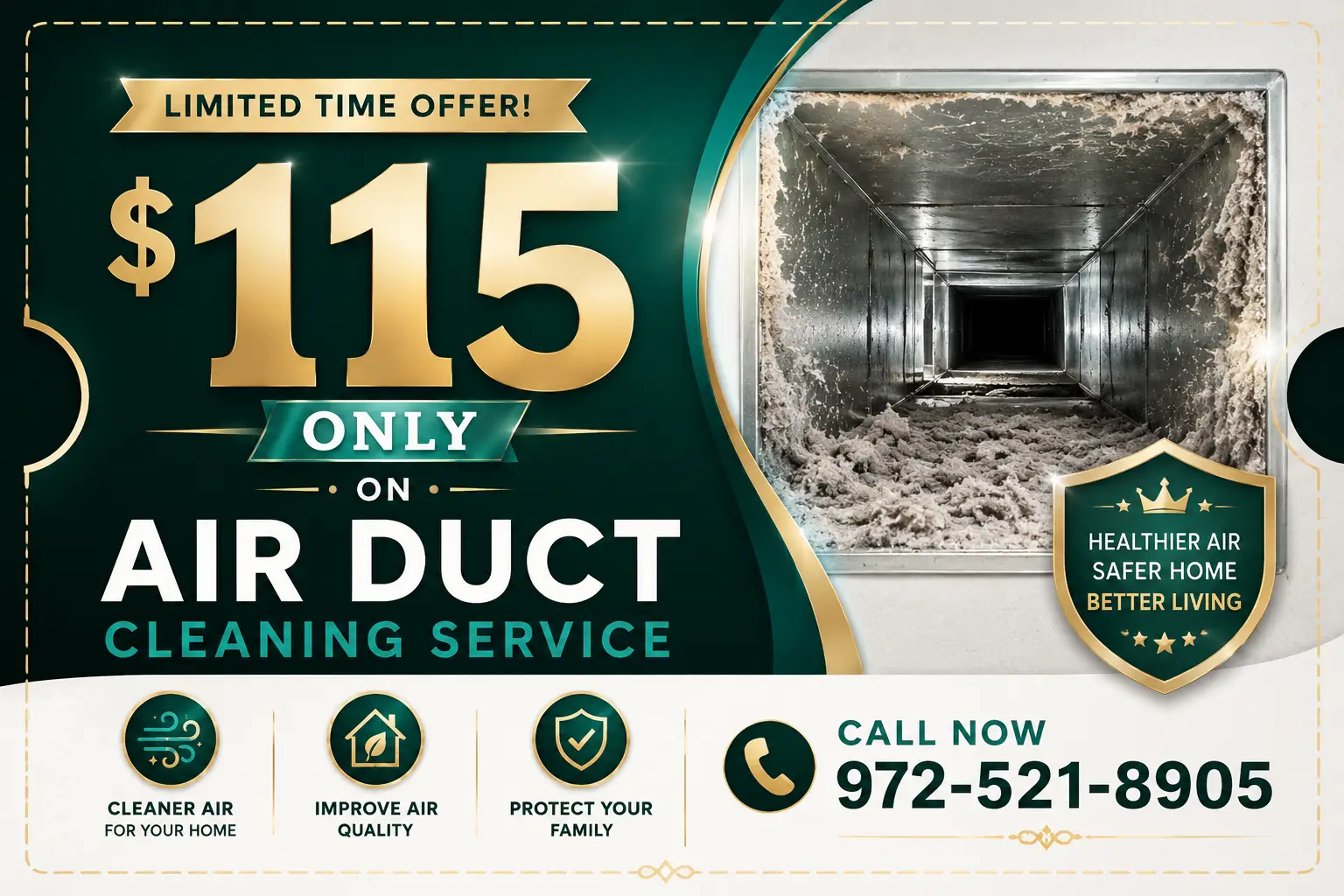 Special Offer $115 Air Duct Cleaning Coupon